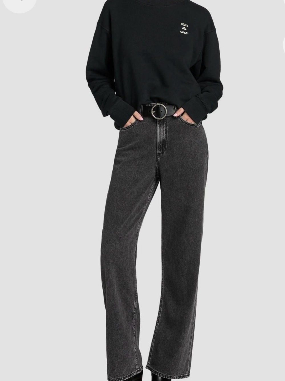 Rag and bone Logan mid-rise Jeans — Washed Black
